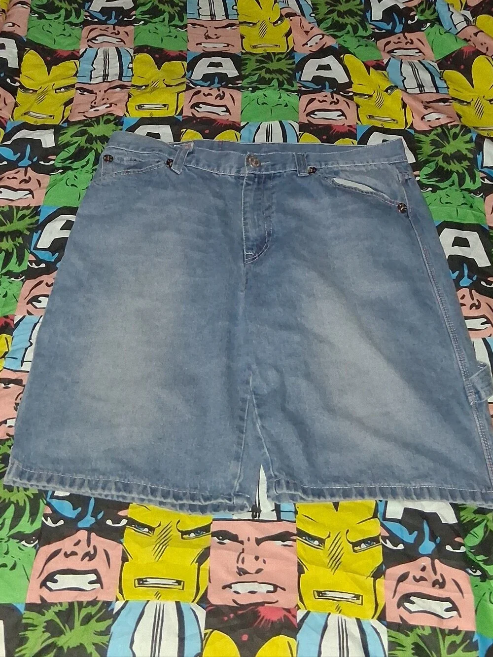 True Religion Geno Supert Carpenter Blue Jean Denim Shorts